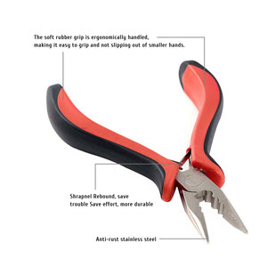 Micro anneaux perles pince d'enlèvement de lien professionnel multi-outils pince d'extension de cheveux outils pince à pointe courbée en acier inoxydable - Product Image 3