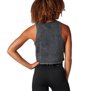 Custom Logo Women's Crop <b>Top</b> 100%cotton Singlet Workout Yoga tank <b>Top</b> Customized Acid Wash tank <b>Top</b> - Product Image 2