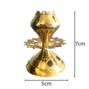 Quemador de incienso de latón con acabado antiguo, quemador de incienso de carbón de latón de primera calidad para sala de estar moderna - Product Image 6