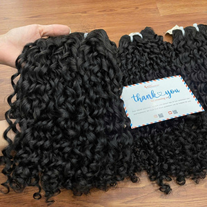 Prix d'usine bon marché pour les extensions de cheveux Pixie Curly Weaving Paquets de cheveux humains vietnamiens à double tirage - Product Image 6