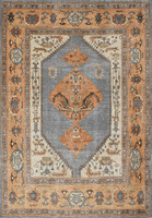 Adiva 20 Fuß Jacquard-gewebter, maschinell gefertigter türkischer Teppich, waschbar, Polyester, rutschfeste Gummirückseite, Gaziantep, geometrisches Niedrigflor-Design