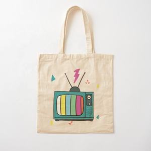 Bolso de mano de lona ecológico personalizado, bolsa de cosméticos, punto de Color Natural, diseño elegante, mango de longitud de mano para regalos promocionales - Product Image 3