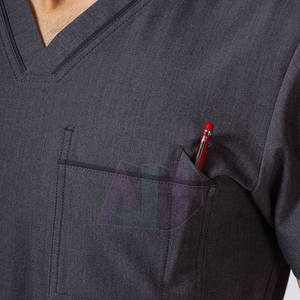 ชุดสครับผ้าฝ้ายเนื้อนุ่ม ยืดหยุ่น ดีไซน์เรียบหรู น้ำหนักเบา เป็นมิตรกับสิ่งแวดล้อม สวมใส่สบายสำหรับผู้ชาย - Product Image 6