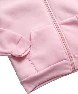 High Quality Children Girls Two Pieces Tracksuit Set Pink Color Jogging Sports Activewear Kids Zipper Up <b>Sweat</b> <b>Suit</b> For Kids - Product Image 4