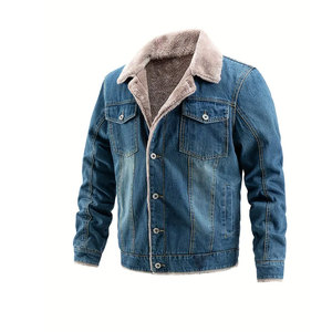 Veste en jean personnalisée de haute qualité pour hommes Veste en jean en coton élégante pour l'hiver Vêtements décontractés OEM vente en gros disponible - Product Image 1