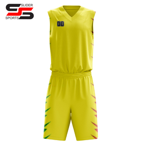 Uniforme de basket-ball d'article frais personnalisé nom de l'équipe maillot sans manches taille élastique short uniforme de basket-ball meilleure vente - Product Image 3