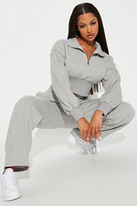 Oem Custom Logo Women's Thick Fleece Two Piece Set Women Clothing <b>Zip</b> up <b>Sweatshirt</b> Sweatpants Set Tracksuits Set - Product Image 3