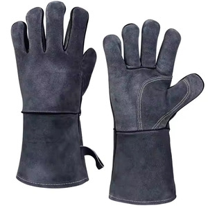 Gants de soudage en cuir de vachette véritable de 14 pouces pour soudage Mig et Tig et adaptés au barbecue et autres travaux d'incendie. - Product Image 6