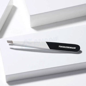 High-quality Lightweight Stainless Steel Eyebrow Tweezers with <b>Safe</b> Straight Slanted Tip Beauty <b>Tool</b> Instrument - Product Image 4