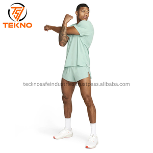 2025 tendance en gros de haute qualité hommes Gym maille Shorts avec Logo personnalisé conception coton Shorts noir décontracté plaine quantité - Product Image 3