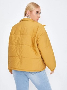 Vêtements d'hiver décontractés pour femmes Veste polaire épaisse et imperméable respirante tissée teintée à capuche 100% polyester fermeture à glissière - Product Image 2