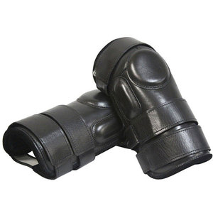 Protège-genoux en cuir de vache noir de haute qualité pour l'équitation, logo personnalisé, paire pour adultes, course à cheval - Product Image 4