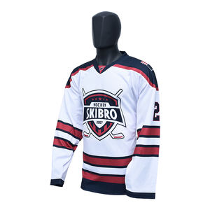 Maillot de hockey sur glace unisexe personnalisé Nouveau design Vêtements de sport fabriqués au Pakistan avec le nom de l'équipe OEM - Product Image 2
