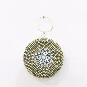 Artesanos indios hechos a mano impresionantes embragues de noche de Metal de mosaico para mujeres accesorio de monedero de hierro para fiestas eventos especiales - Product Image 1