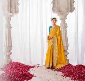 Último diseñador Pure Viscose Dola Silk Contrast Pallu Border Saree de Fab Zone - Product Image 3