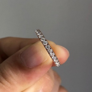 Igi แหวนเพชรสำหรับงานแต่งงานและงานหมั้น Ring14K ทำจากทองคำสำหรับห้องปฏิบัติการทรงกลม - Product Image 4