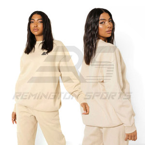 Wholesale Custom Logo Women's High Quality Long Sleeve Sweat Shirt Loose Casual Wear Fall Pullover Sweatshirt for Women's - Product Image 3