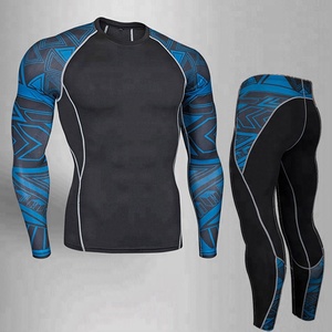 Conçu sur mesure hommes Fitness Compression Rash Guard uniforme Gym entraînement costume pour course et entraînement vêtements de Compression - Product Image 2