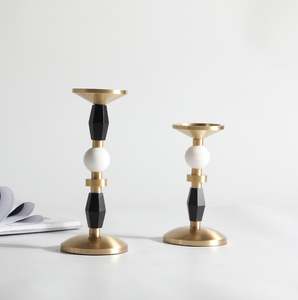 Elegant Design Aluminum <b>Wood</b> <b>Candle</b> <b>Holder</b> for Decorate Home Festive Hotel Restaurant Wedding Table Decoration Good Quality - Product Image 1