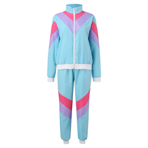 Ensemble survêtement coupe-vent imperméable personnalisable 2 pièces Veste zippée et pantalon Logo personnalisé Ensemble coupe-vent pour femmes - Product Image 1