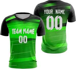 Maillots de football professionnels à manches courtes, respirants, à séchage rapide, en polyester/coton, imprimés numériquement, accessoires vestimentaires, uniformes d'équipe - Product Image 5