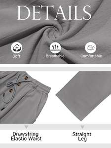 กางเกงจ็อกเกอร์สำหรับผู้ชายกางเกงวิ่งจ็อกเกอร์ธรรมดาผ้าฝ้ายโพลีเอสเตอร์แบบผูกเชือกยาวแบบกำหนดเอง - Product Image 3