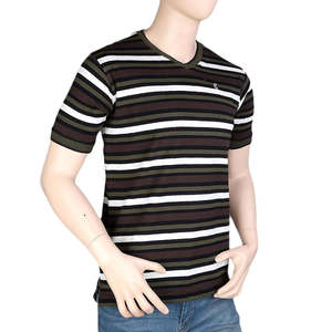 T-shirt à col en V et manches courtes pour homme - Multi - Product Image 1