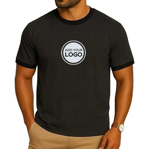 T-shirts à col rond pré-rétréci doux ajusté T-shirts haut de gamme - Product Image 4