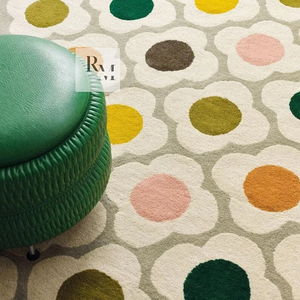 Alfombra de Lana Multicolor Hecha a Mano, Alfombra Floral Retro de Lujo para Dormitorio, Suave, con Mechones, Tamaño Personalizable, Moderna, Antideslizante, Lavable - Product Image 3