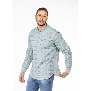 Camicia a pois verde a pois quadrato verde t-shirt a pois quadrata da uomo - Product Image 3