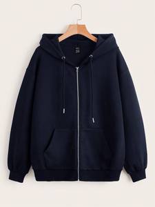 Sudadera de Invierno para Mujer de Primera Calidad, con Cuello Alto y Forro, Impermeable, con Logotipo Personalizado Bordado, de Algodón Grueso, ODM - Product Image 5
