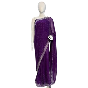 Prix de gros Approvisionnement direct d'usine Saree indien Femmes 2024 Wedding & Party Wear Respirant Robes de soirée du Pakistan - Product Image 5