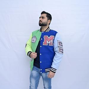 Vente en gros de patchs en chenille et strass personnalisés avec logo OEM Veste Letterman pour homme pour l'hiver Veste universitaire pour homme - Product Image 6