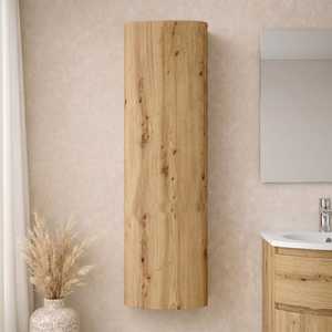 Meuble de salle de bain suspendu Koricini en chêne doré au design italien moderne, gain de place, pour salles de bain de Las Vegas - Product Image 1