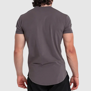 เสื้อยืดออกกำลังกายผู้ชายคุณภาพพรีเมียม ลดราคาพิเศษ แห้งเร็ว 100% ผ้าฝ้าย ระบายอากาศดี เสื้อกีฬาเปล่าๆ สำหรับออกกำลังกาย ผ้าโพลีเอสเตอร์สั่งทำได้ - Product Image 5