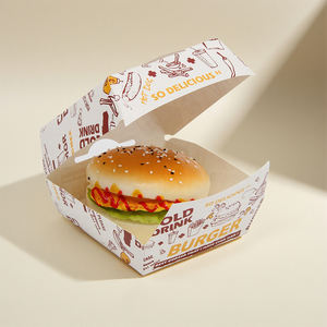 Emballages jetables haut de gamme imprimés, imperméables, doublés <span class=keywords><strong>d</strong></span>'éponge, portables, pour plats à emporter, fast-food, hamburgers, hot-dogs, poulet frit - Product Image 3