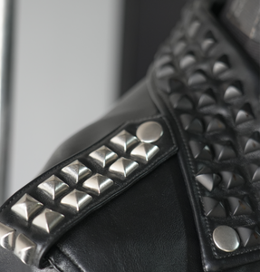 Chaqueta de Motociclista de Cuero con Diseño de Remaches, Cuello Alto con Capucha, Impresión 3D, Ajustada, de Secado Rápido, Unisex, al por Mayor - Product Image 4