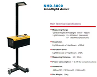 Machine de mise au point des phares, aligneur de faisceau d'étalonnage, testeur de phares de véhicule, réglage NHD-8000, outil d'alignement des phares