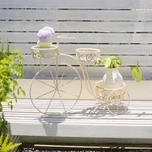 المعادن زهرة عرض موقف مصنع حامل Wroght الحديد دراجة حامل زهور حامل أوعية - Product Image 2