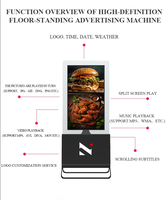 43 pouces écran LCD double face ultra-mince publicité Totem pavillon CMS logiciel affichage signalisation numérique et moniteur