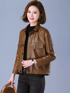 เสื้อแจ็คเก็ตกันลมสำหรับผู้หญิงไซส์ใหญ่ รุ่นใหม่ สำหรับฤดูหนาว แบบสวมใส่สบาย มีซิป แขนยาว ทรงหลวม - Product Image 6