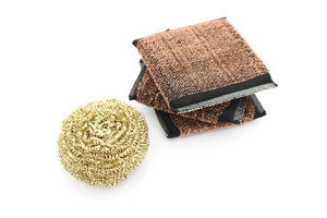 Éponge à récurer en laiton, lave-vaisselle or multi-usage, robuste pour la cuisine antimicrobien longue durée pour outil de Surface dure - Product Image 5