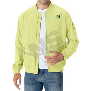 Nueva chaqueta de bombardero de invierno a la moda para hombre, chaqueta cálida acolchada con logotipo personalizado de Color sólido para hombre, ropa de calle informal para vuelos al aire libre - Product Image 3