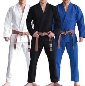 Uniforme de Karate en blanco y liso, Kimono personalizado, Jiu-Jitsu Gi, artes marciales, Kung Fu Gi, uniformes de Judo para entrenamiento, traje de algodón transpirable - Product Image 1