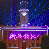Projecteur laser RGB extérieur 30W, étanche IP65, pour projection de texte, éclairage de sites touristiques et culturels