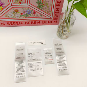Etiquetas de seda de la empresa más vendida para ropa, etiquetas personalizadas blancas para logotipo de marca, etiqueta tejida para ropa de marca de buena calidad - Product Image 6