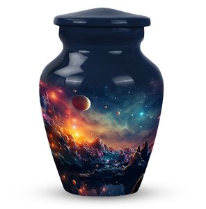 Una sinfonía cósmica de la creación, urna elegante para cenizas humanas para urnas decorativas de recuerdo de cremación - Product Image 3