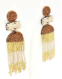 2024 boucles d'oreilles créoles perlées mode bohème à la main lunatique boucles d'oreilles pour femmes bijoux cerceau perle gland boucles d'oreilles Offre Spéciale - Product Image 1
