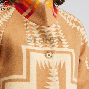 Abrigo estampado de calidad superior para mujer, chaqueta de doble botonadura Vintage ajustada a la moda, prendas de vestir elegantes de Invierno para mujer - Product Image 5