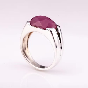 2024 Marzo Expo Ruby Radiance 925 Anillo de rodio de plata Piedra preciosa natural Precio de fábrica clásico Directamente Fiestas de Tailandia - Product Image 2